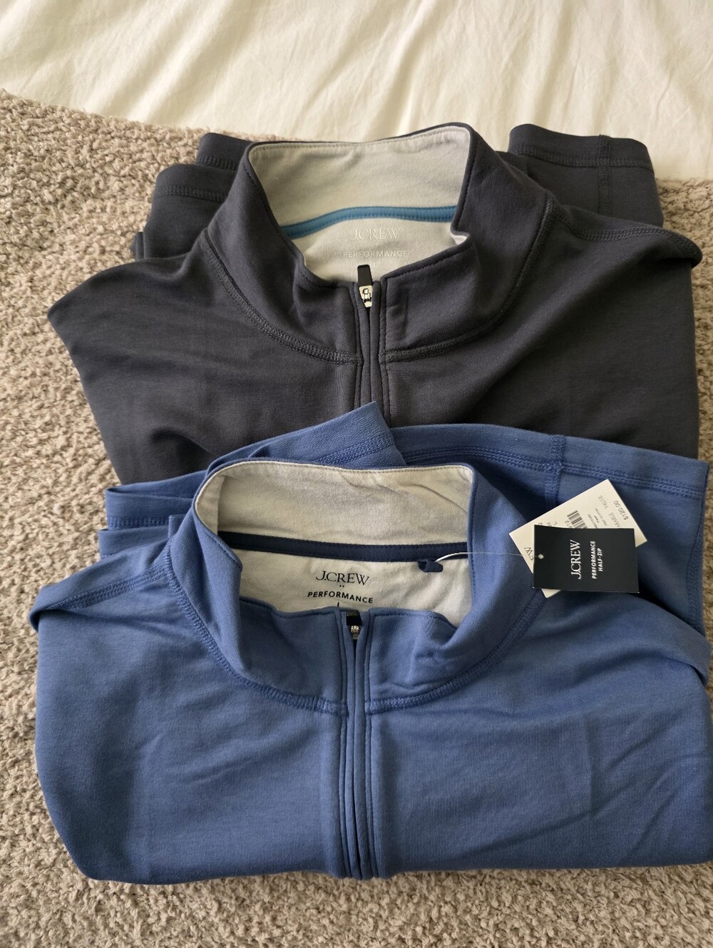 Lot Of 2 J Crew Performance 1/4 Zips